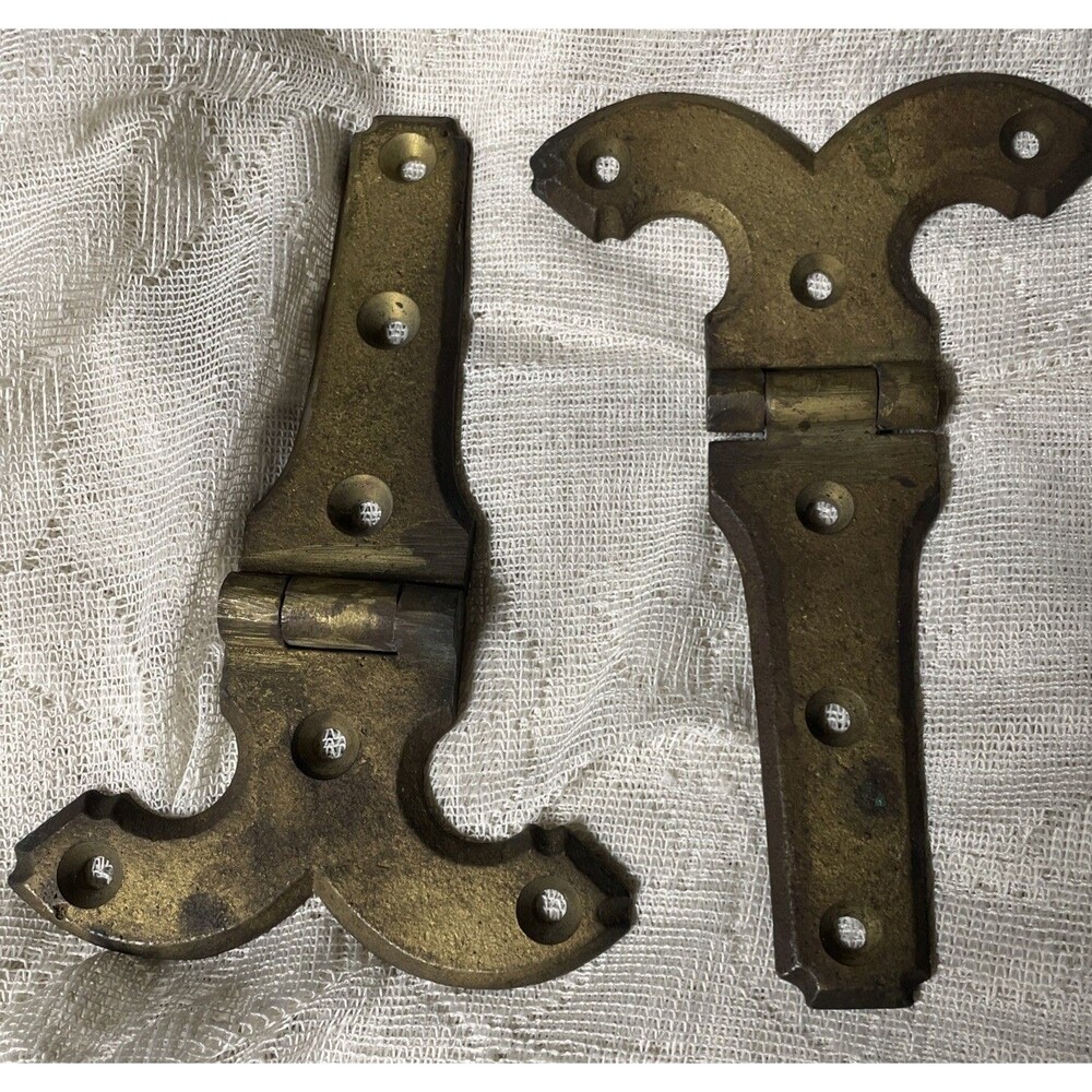 Vintage Hardware Brass Strap Hinges Heavy Duty